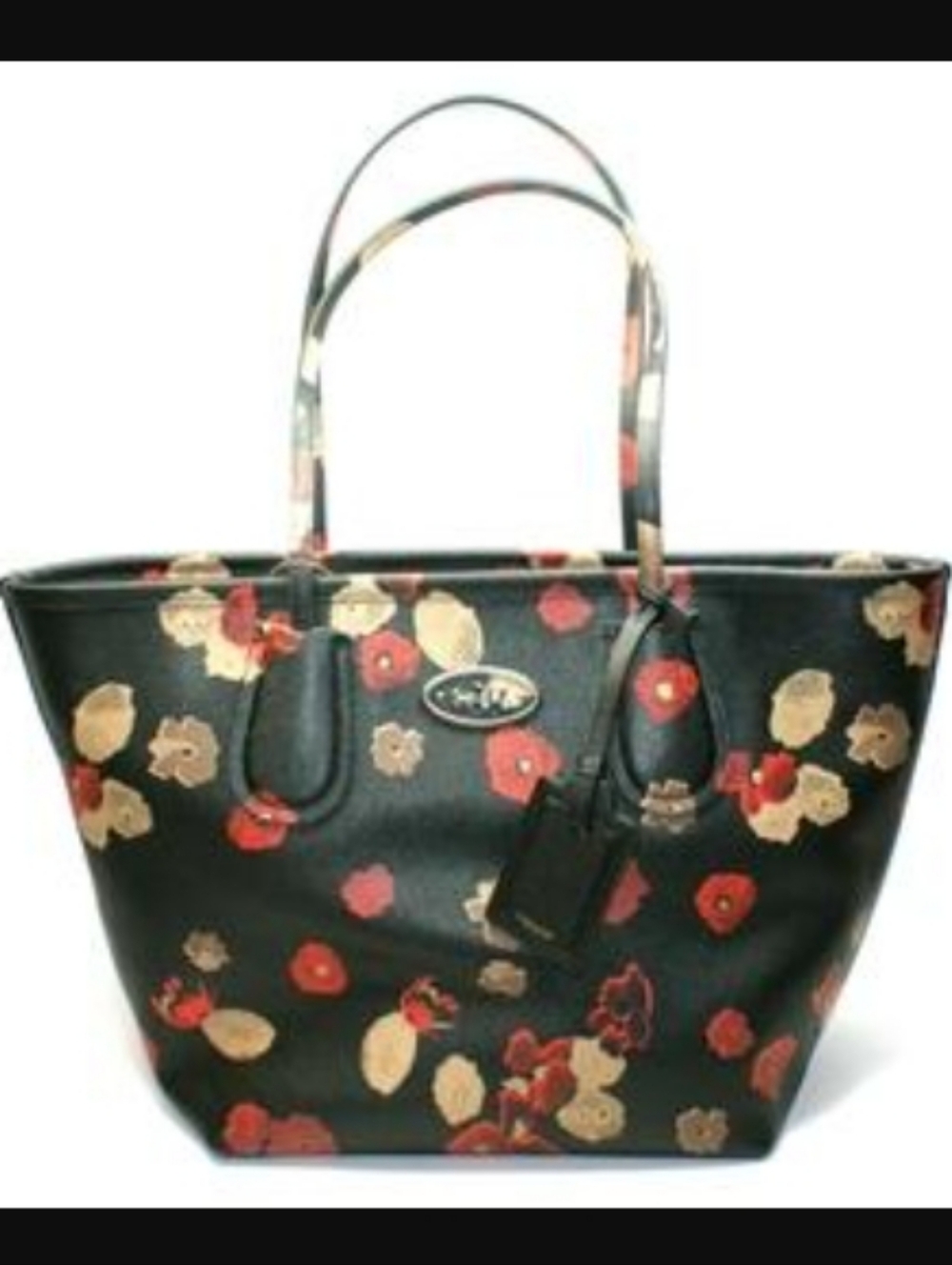 Coach- Taxi Floral Large Tote Bag 🖤❤️